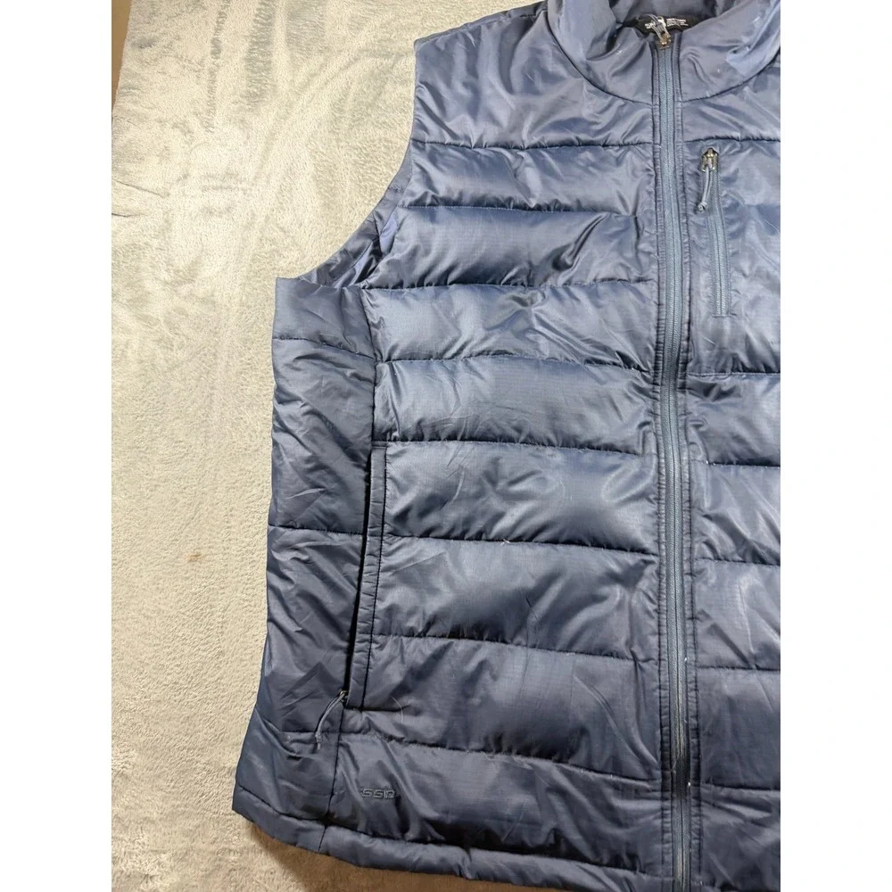 The North Face 550 Down Vest Mens XXL Blue Puffer Full Zip
